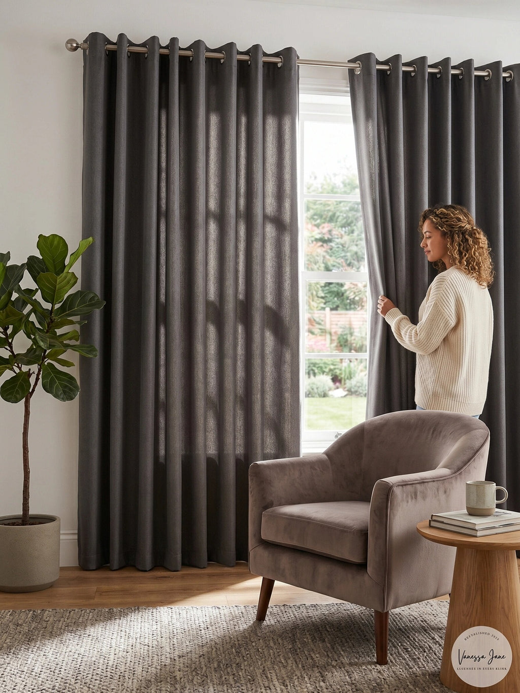 Sun Zero Grant 54″ x 95″ Grommet Top Curtain Panel
