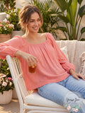Sanctuary Womens Textured Off-the-Shoulder Top Pink, Size Large