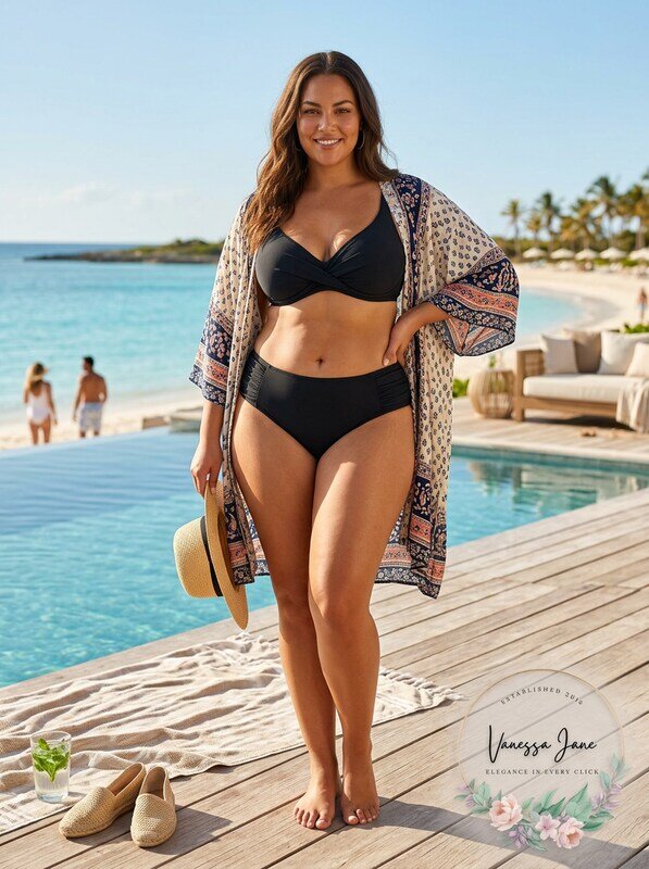 Allure Plus Size Side-Tab Bottoms, Size 20/22