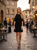 Taylor Womens Cold Shoulder Burnout A-Line Chiffon Sleeve Dress, Size 6