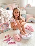 Follow the Rainbow Girls Slipper and Pedicure Set, Size 8+