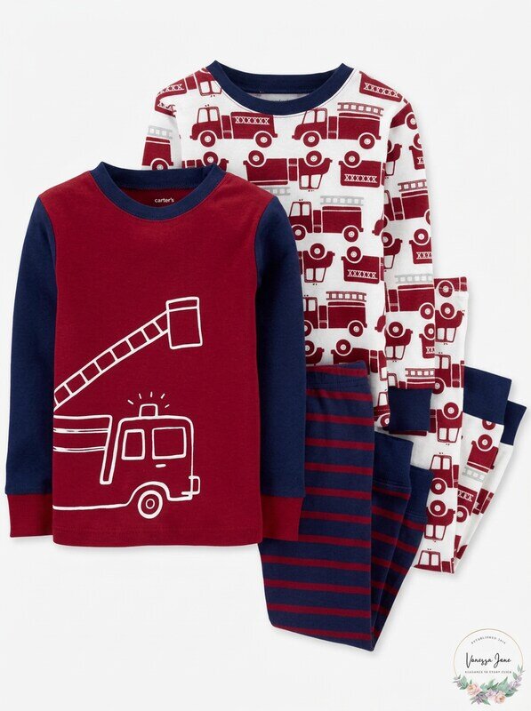 Carter's Baby Boys 4-Pc. Snug-Fit Cotton Pajamas Set, size 24 months