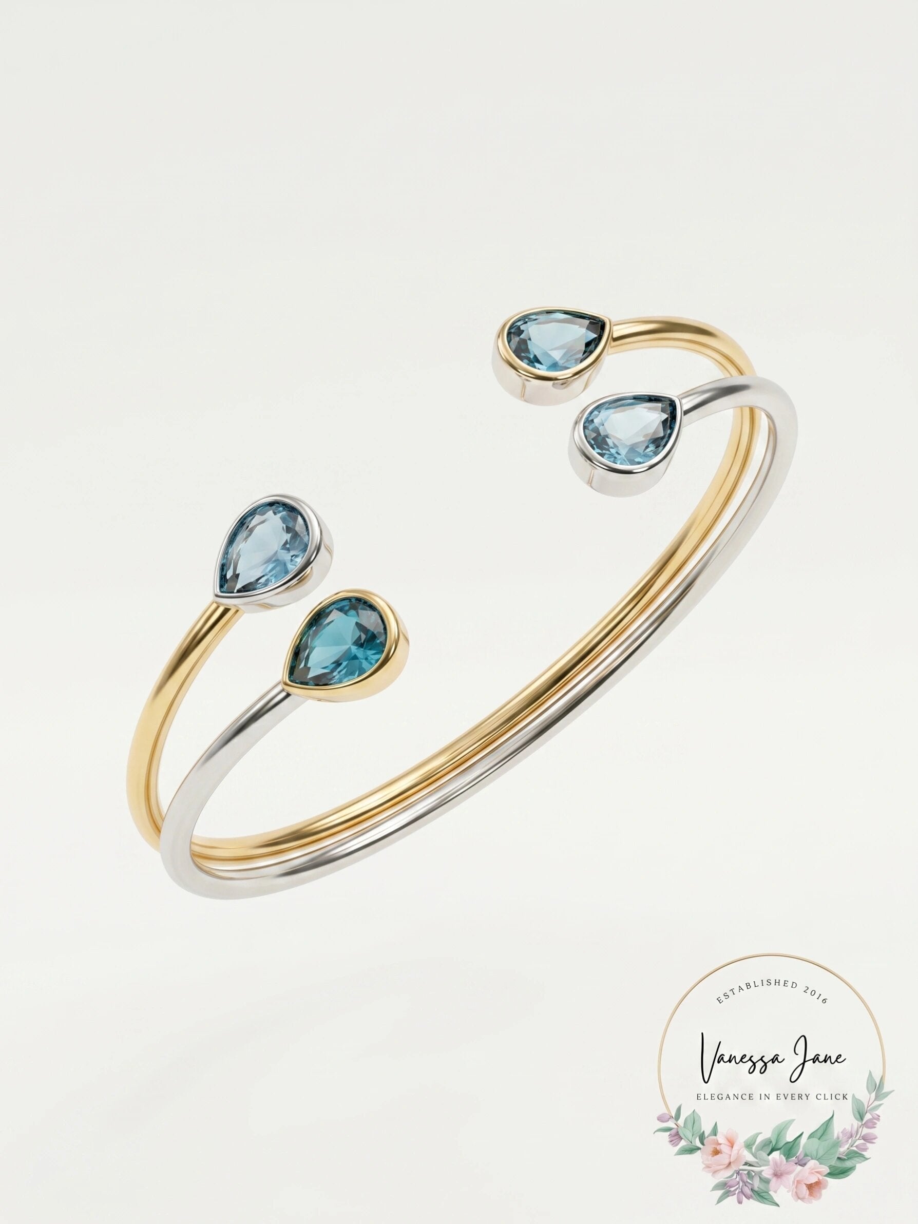 Style and Co 2-Pc. Set Pear-Shape Stone Cuff Bracelets