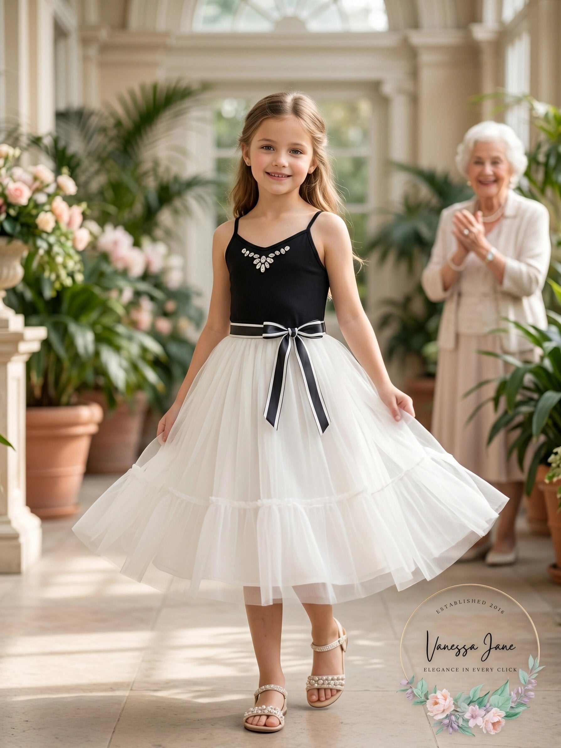 Pink & Violet Girls V-neck Ballerina Dress, Size 12