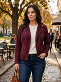 Style & Co Plus Size Faux-Suede Jacket, 0X/Port