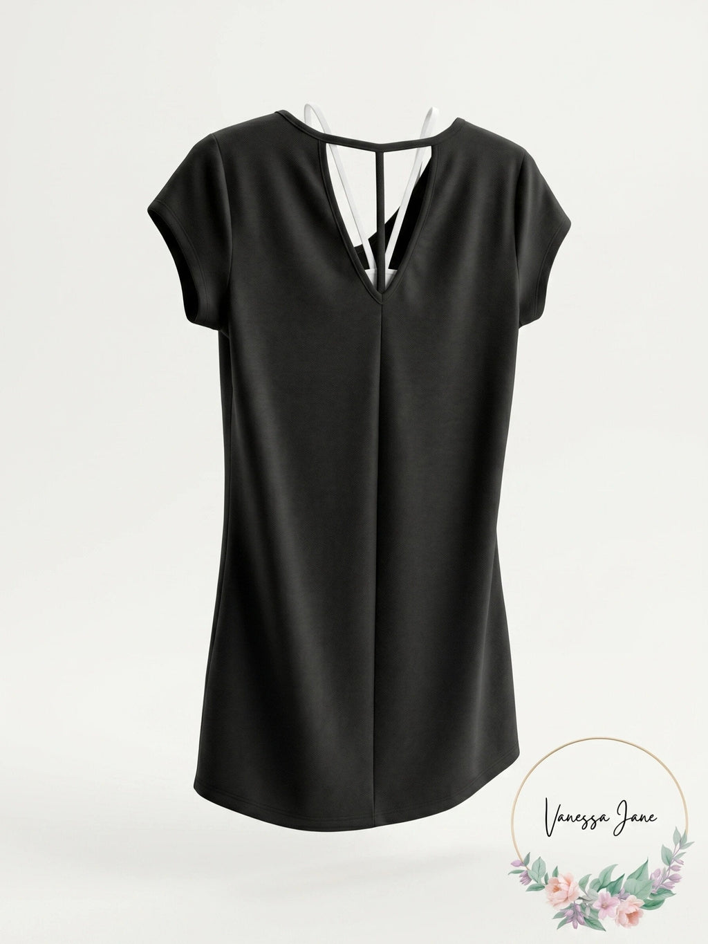 Ideology Womens Solid V-Back Tunic Activewear, Size XS