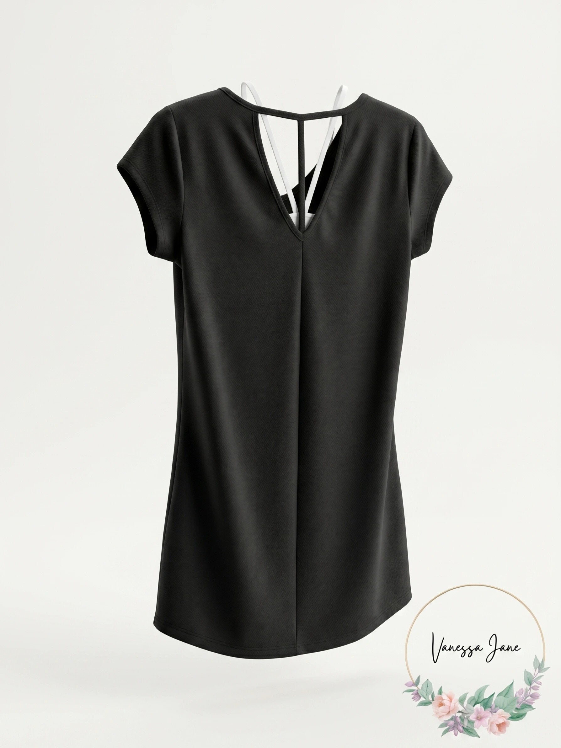 Ideology Womens Solid V-Back Tunic Activewear, Size XS