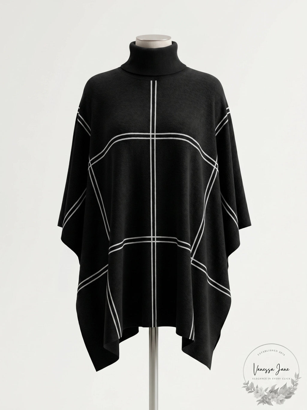 Alfani Grid-Print Turtleneck Sweater