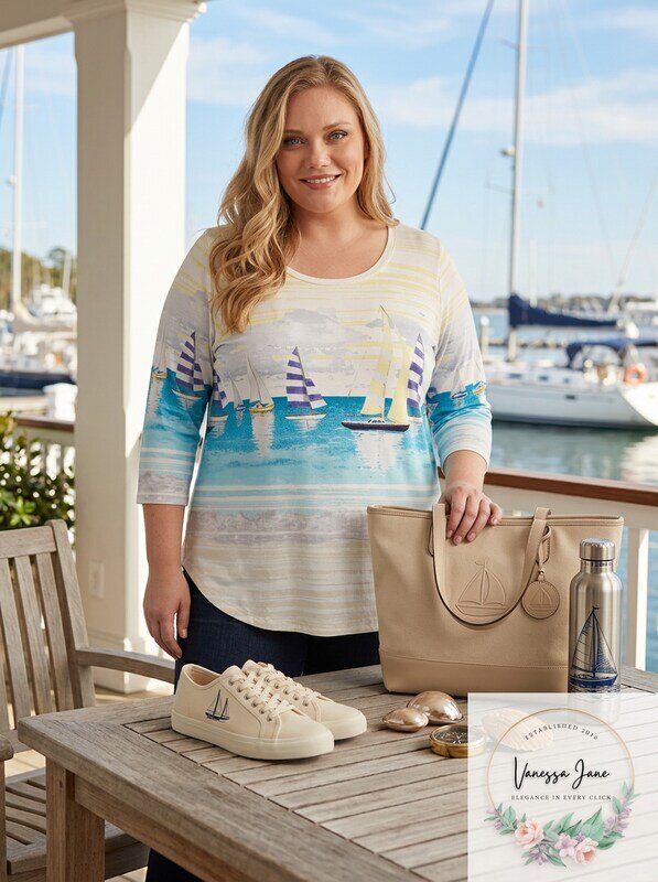Karen Kane Womens Plus Size 3/4 Sleeve Shirttail Tee, Size 3X