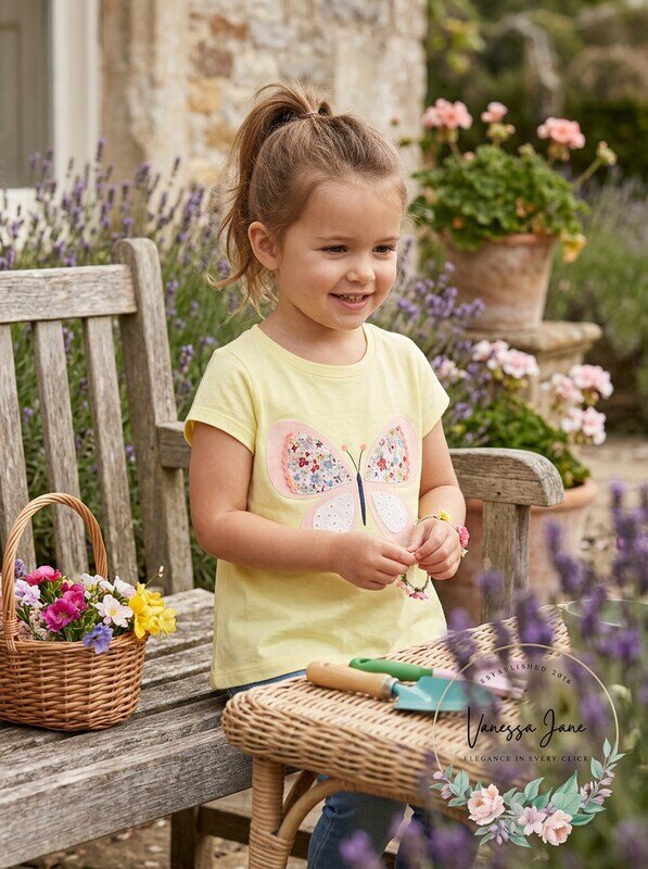 First Impressions Girls Print Cotton T-Shirt