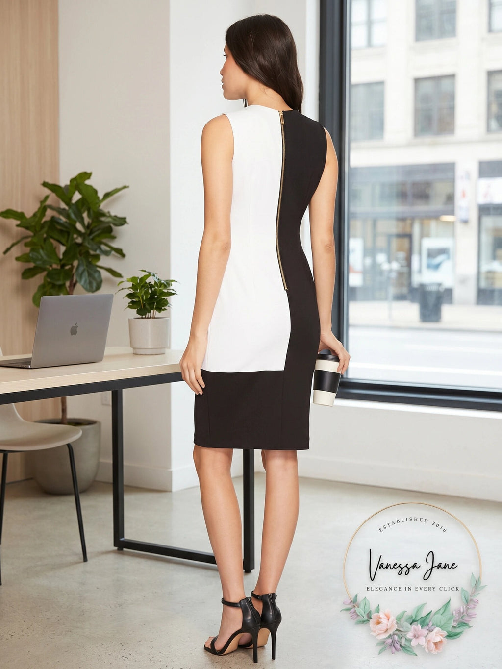 Calvin Klein Women's Sleeveless Color-Block Dress size 10