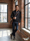 International Concepts Mens Piped Zip-Front Knit Jacket