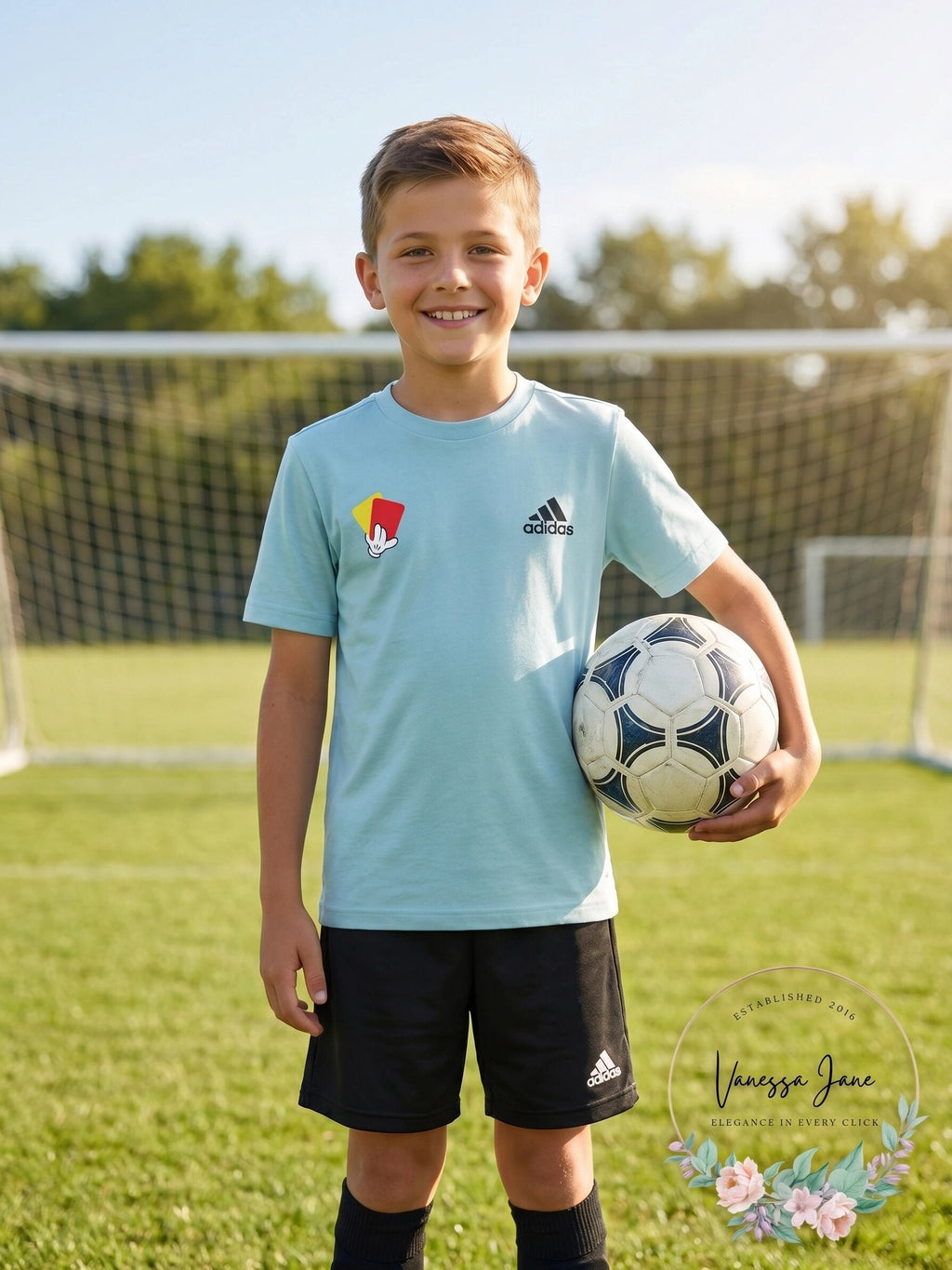 Adidas Big Boys Mascot Number Graphic T-Shirt