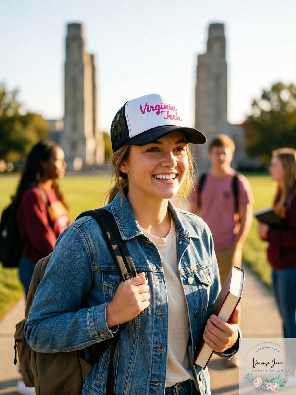 NCAA Virginia Tech Hokies Adult Foam Front Mesh Back Trucker Cap Adjustable Size