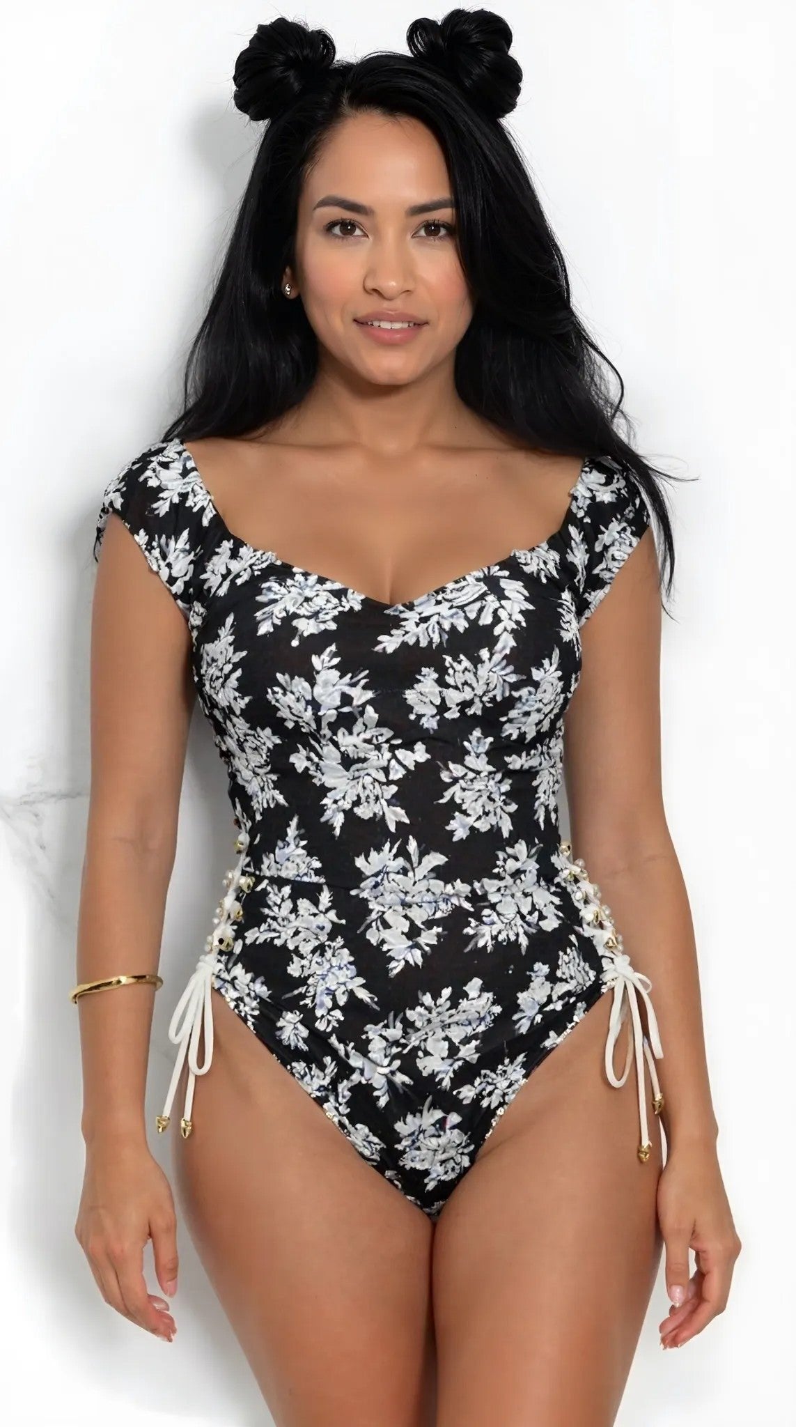 Bar III Off-The-Shoulder One-Piece Swimsuit