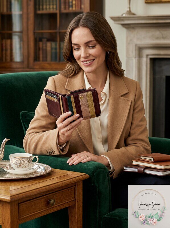 Radley London Womens Clifton Leather Metallic Bifold Wallet