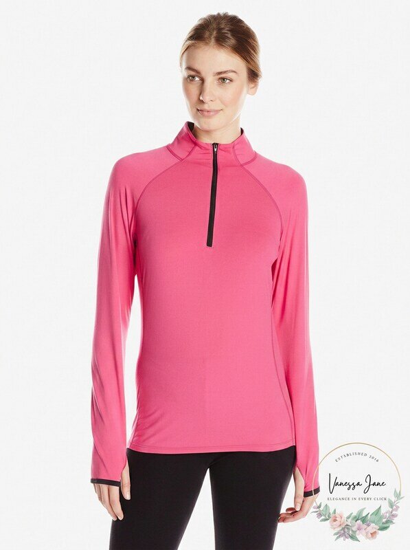 Snow Angel Womens Veluxe Color Splash Zip Tee, Large