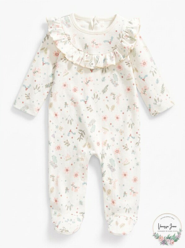 First Impressions Baby Girls Cotton Footed Coverall, Size 0/3Months