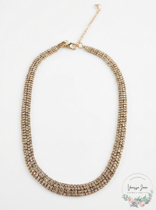 Inc Rhinestone Mesh Statement Necklace, 15 + 4 Extender