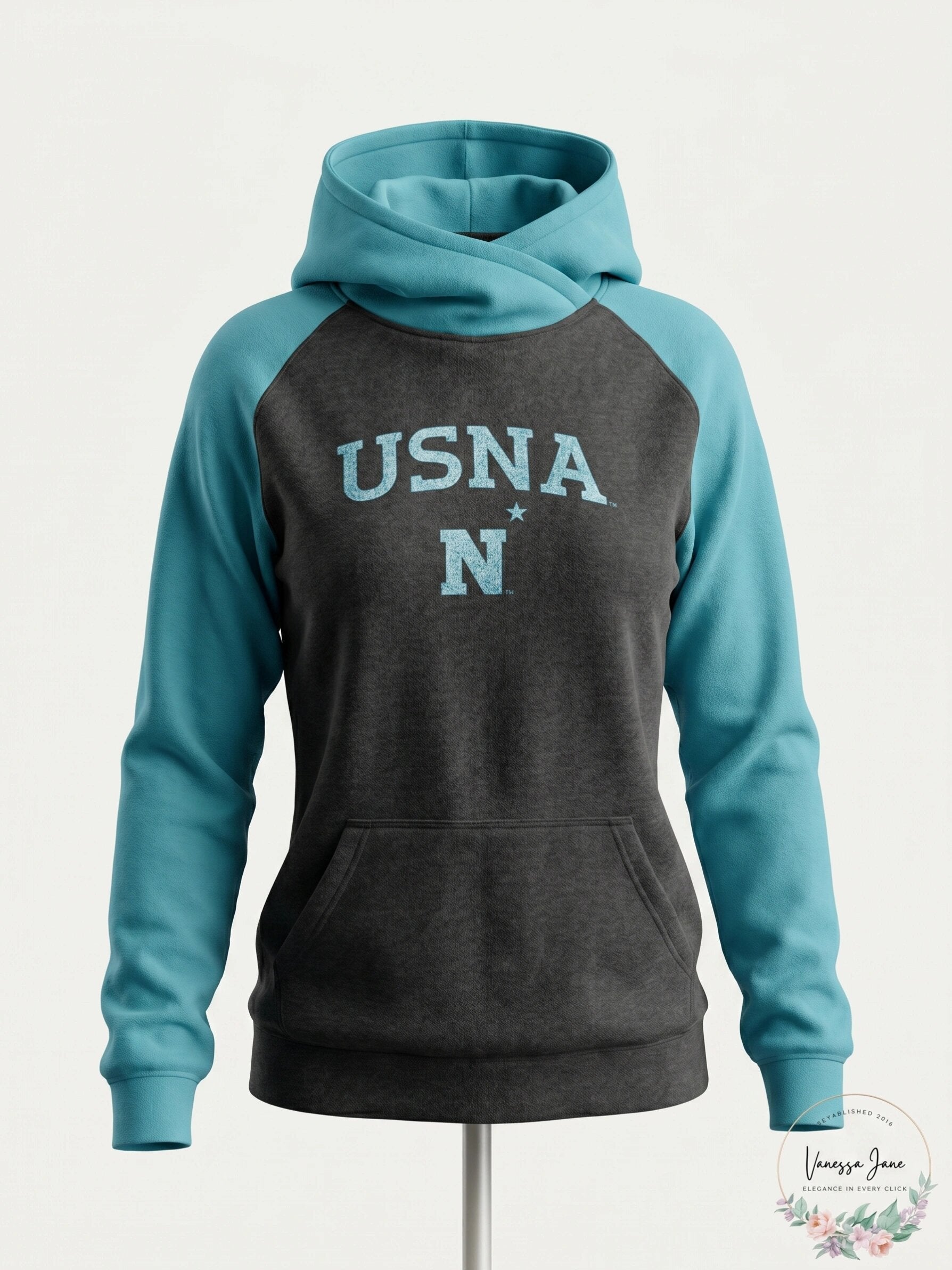 Ouray Sportswear Adult-Women W Asym Redux Hood, Charcoal Surf Heather,Small