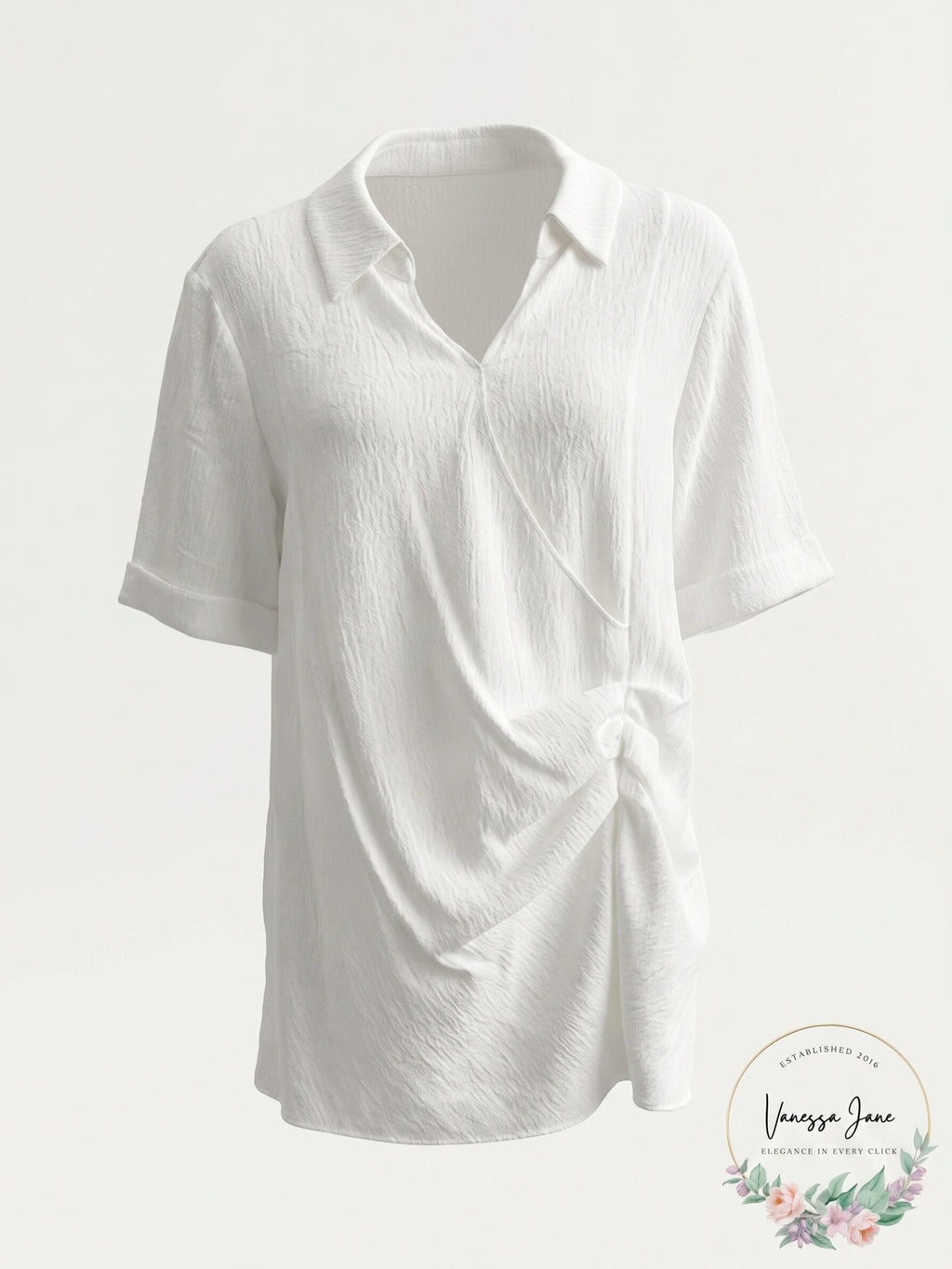 Alfani Womens Pleated Waist Surplice Henley Top