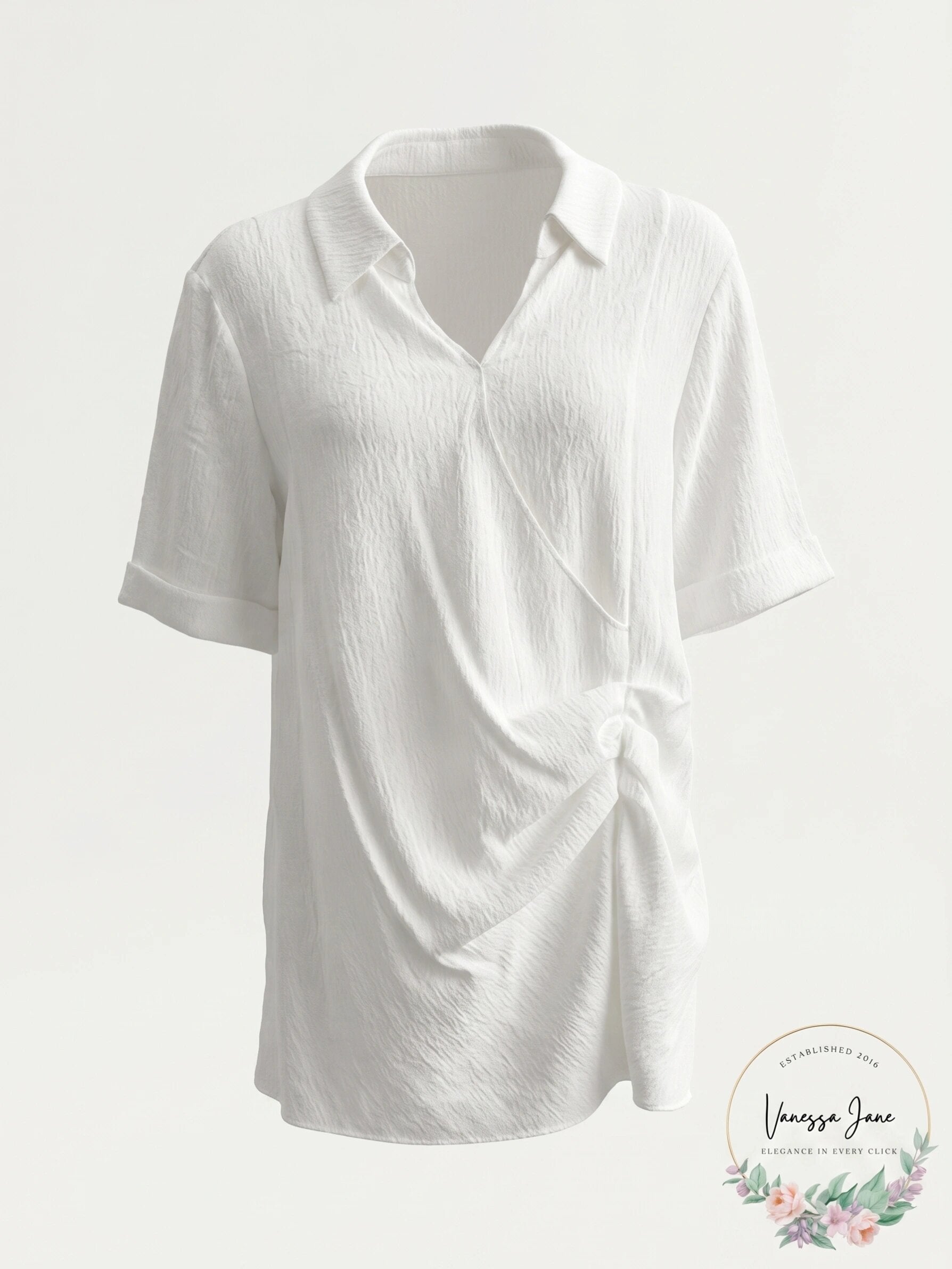 Alfani Womens Pleated Waist Surplice Henley Top