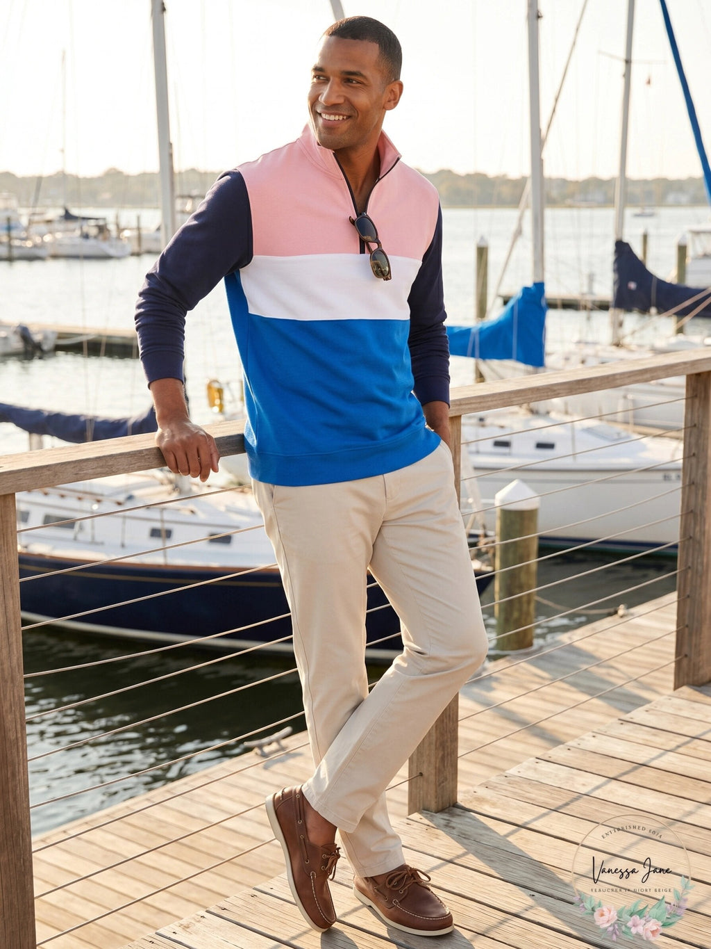 Club Room Mens Colorblocked 1/4-Zip Fleece Sweatshirt