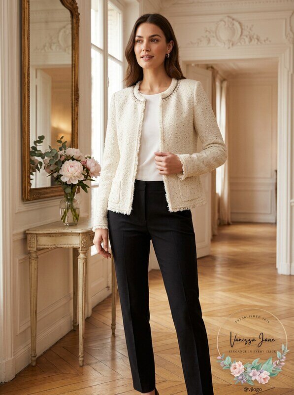 Donna Karan Embellished Crop Cardigan, Size Small