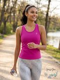 Peloton Pink Cadent Cropped Racer Tank Top, XL