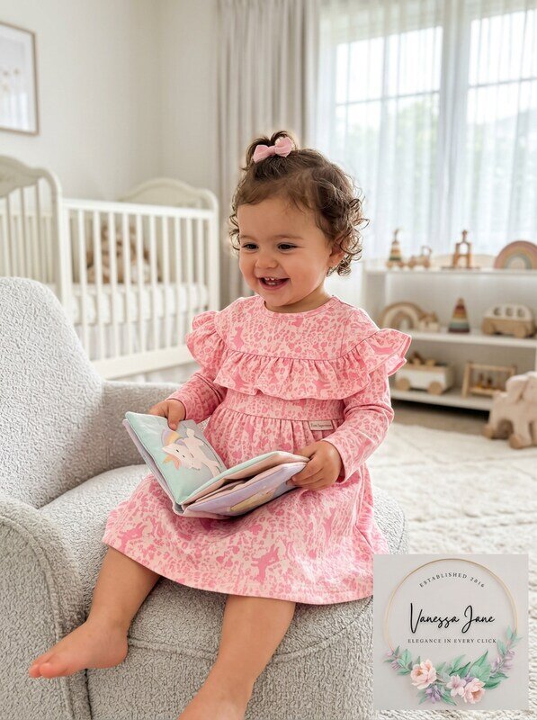 First Impressions Baby Girls Print Ruffle Dress, 6-9 Months