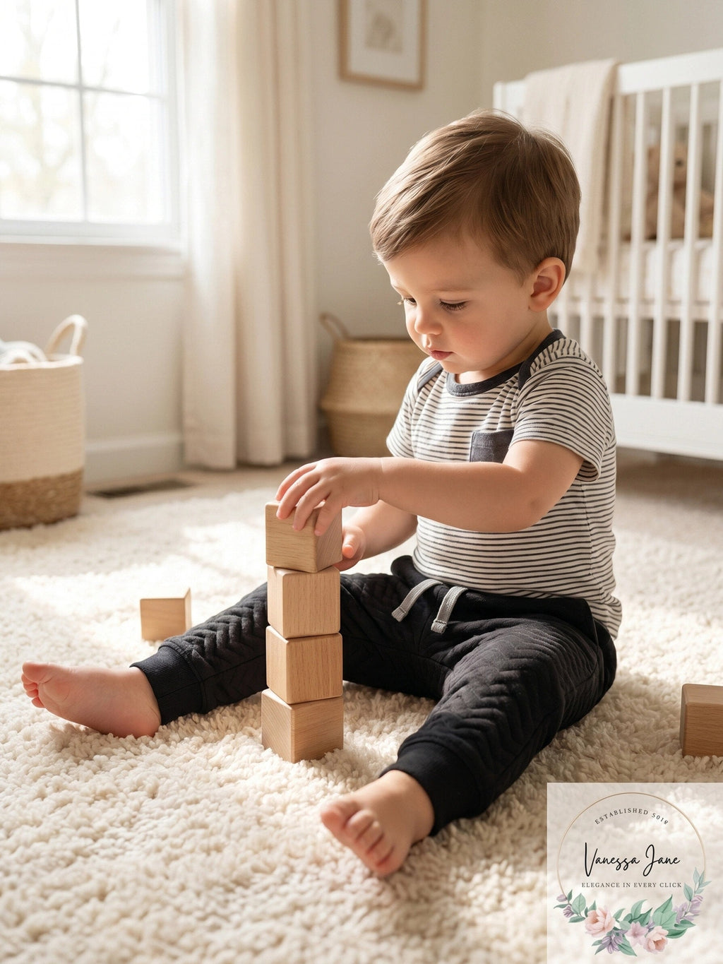 First Impressions  Boys Side-Stripe Jogger Pants