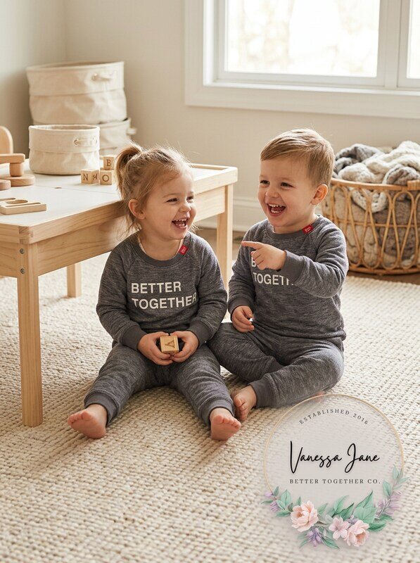 Matching Baby Boys and Girls 2-PC. Better Together Family Pajama Set,18MO