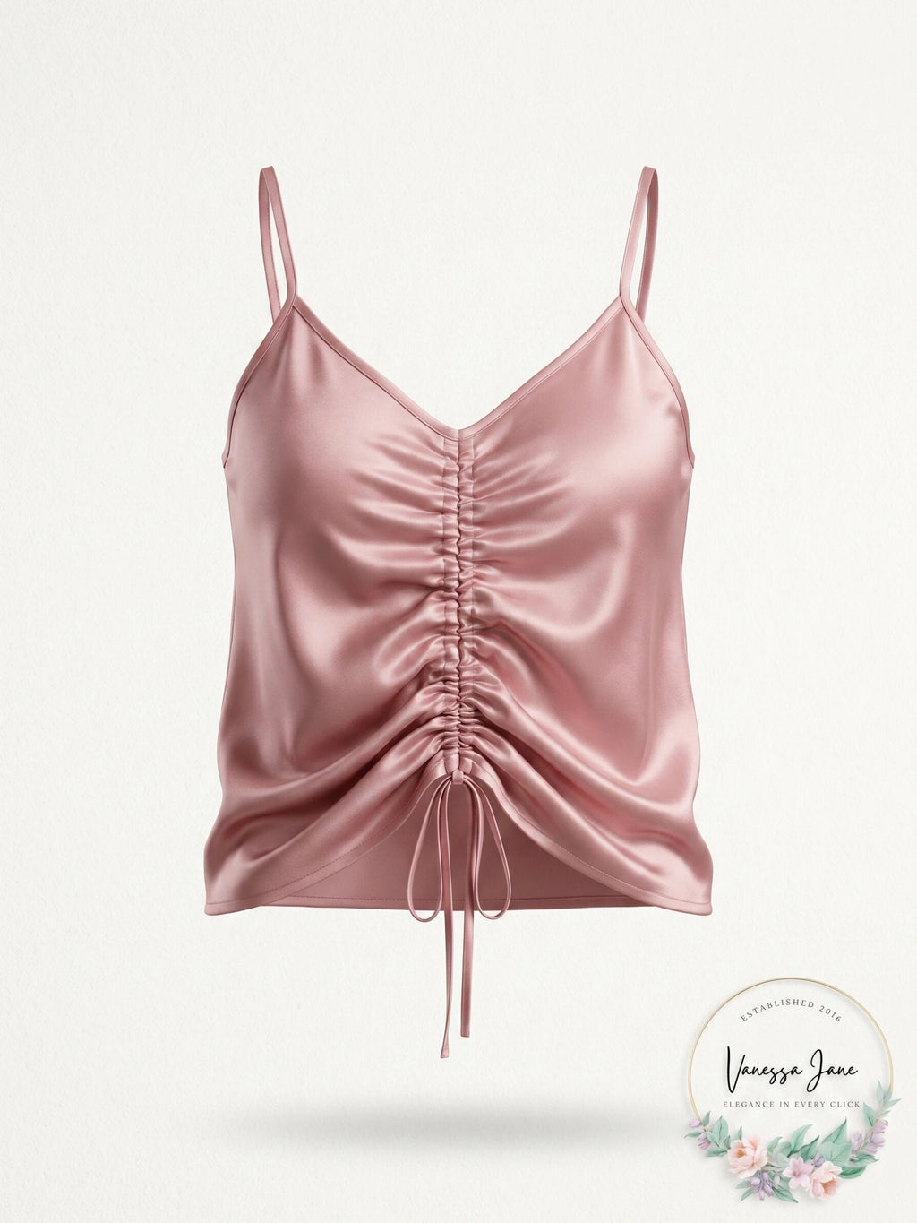 Hippie Rose Juniors Drawstring Camisole, Size Medium