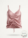 Hippie Rose Juniors Drawstring Camisole, Size Medium