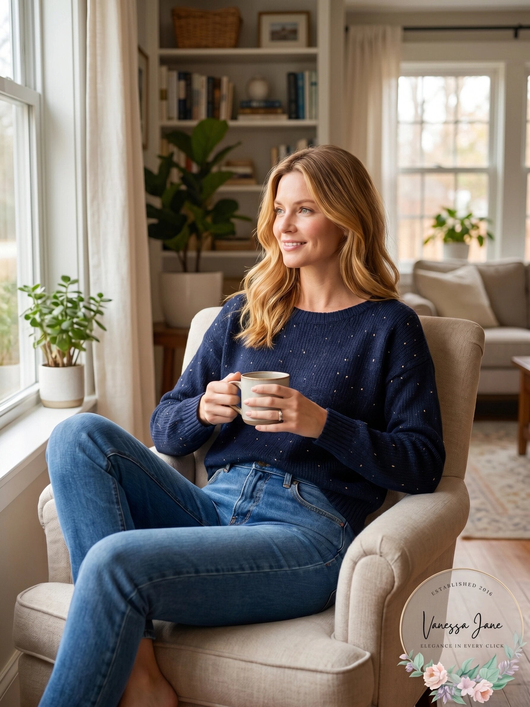 NIC+ZOE Falling Stars Embellished Sweater