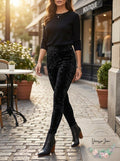 Vince Camuto Crushed Velvet Leggings, Size Medium