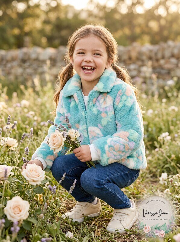 Epic Threads Little Girls Print Faux-Fur Jacket