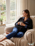 DKNY Notch-Collar Pajama Top