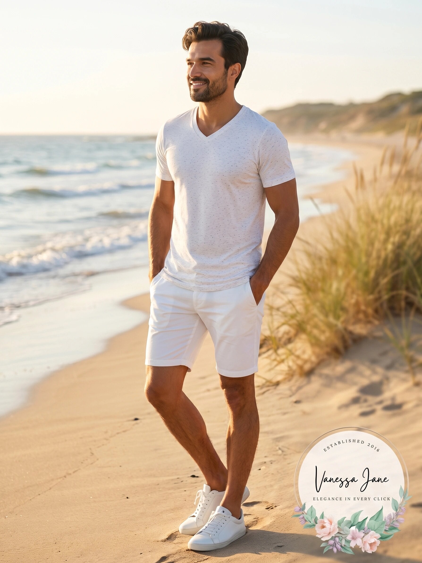 Alfani Mens Speckled Casual Sexy V-Neck T-Shirt