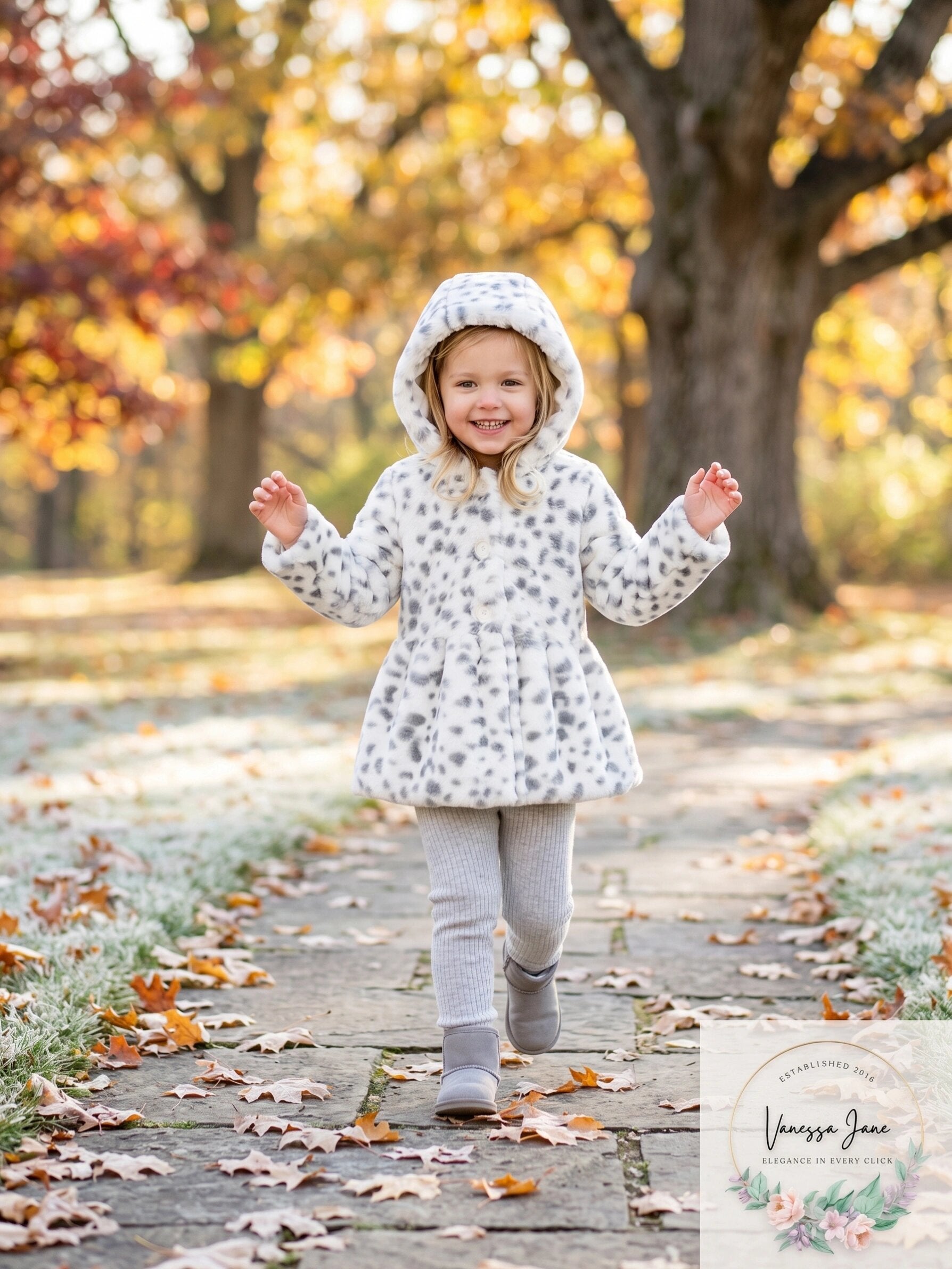 First Impressions Girls Hooded Faux-Fur Coat