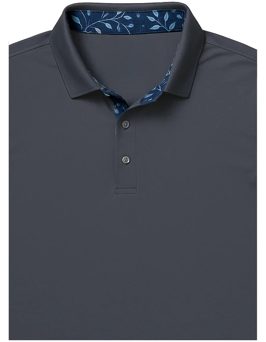 Personalized Groomsmen Golf Polo - Premium Vineyard print - Performance Fabric