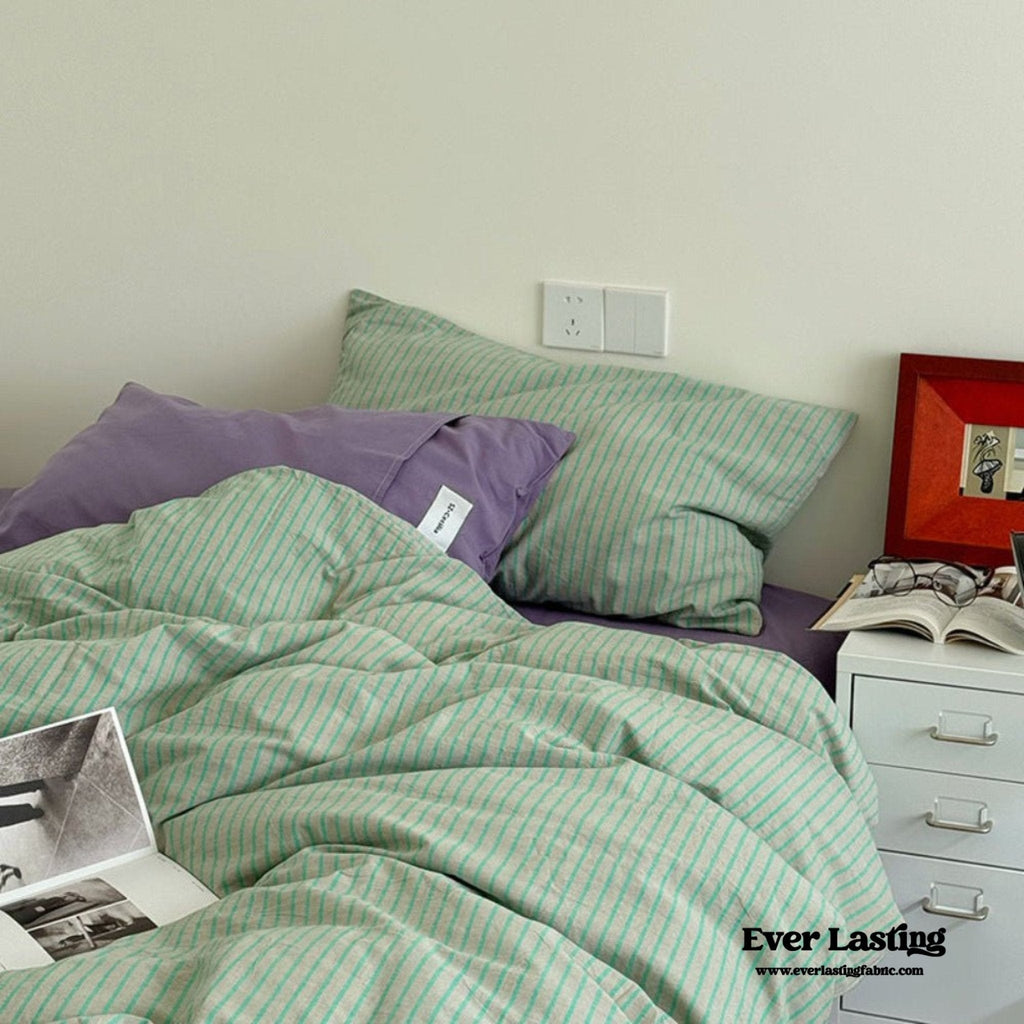 James Striped Bedding Set / Blue