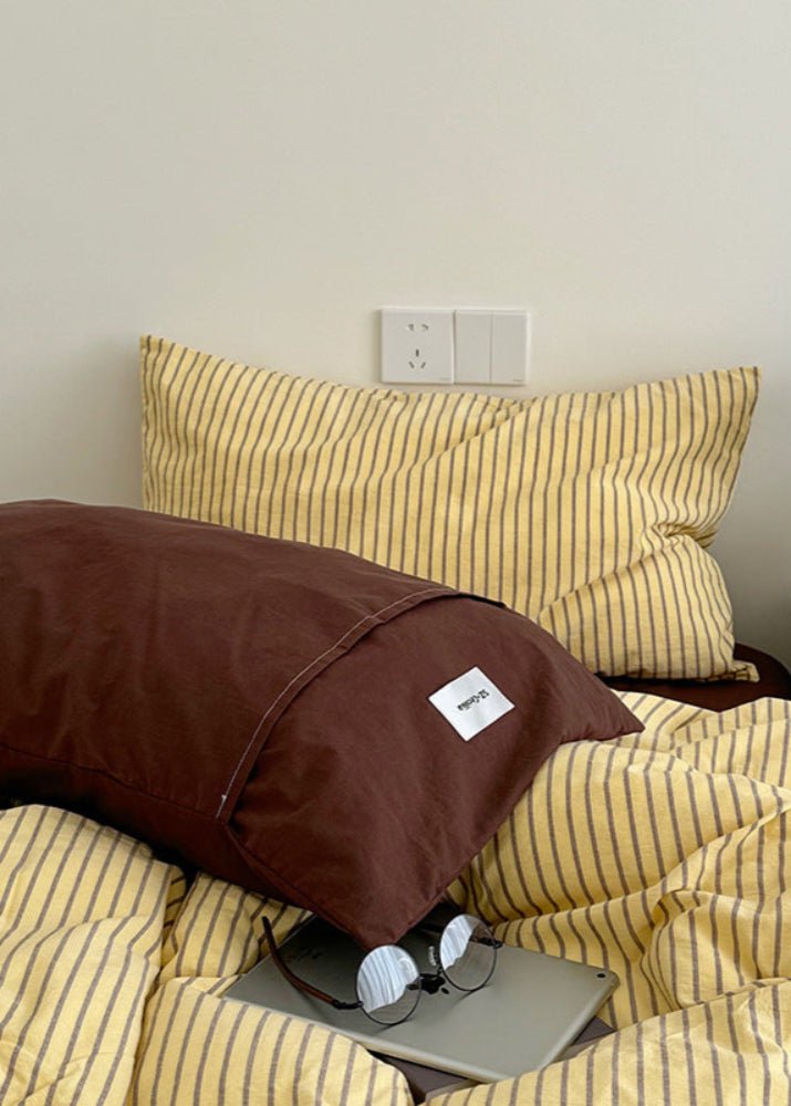 James Striped Bedding Set / Orange