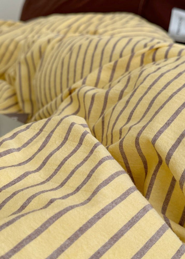 James Striped Bedding Set / Orange