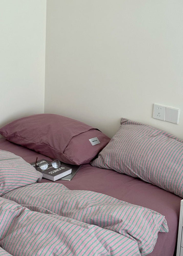 James Striped Bedding Set / Orange