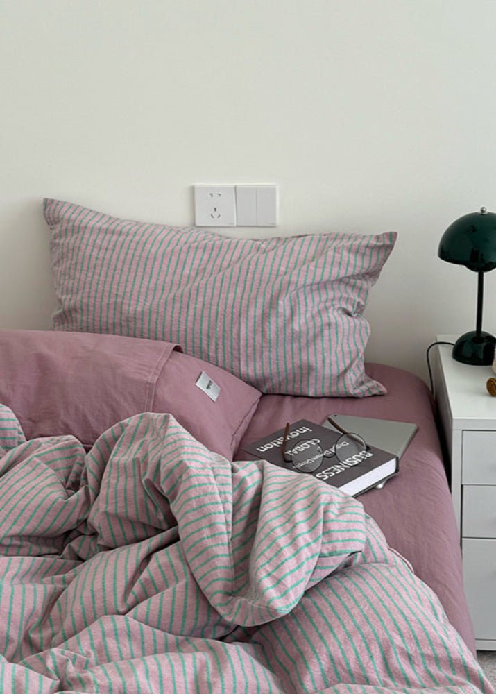 James Striped Bedding Set / Orange