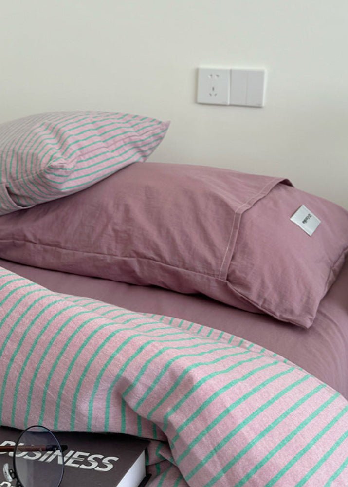 James Striped Bedding Set / Orange