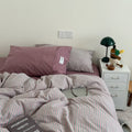 James Striped Bedding Set / Purple