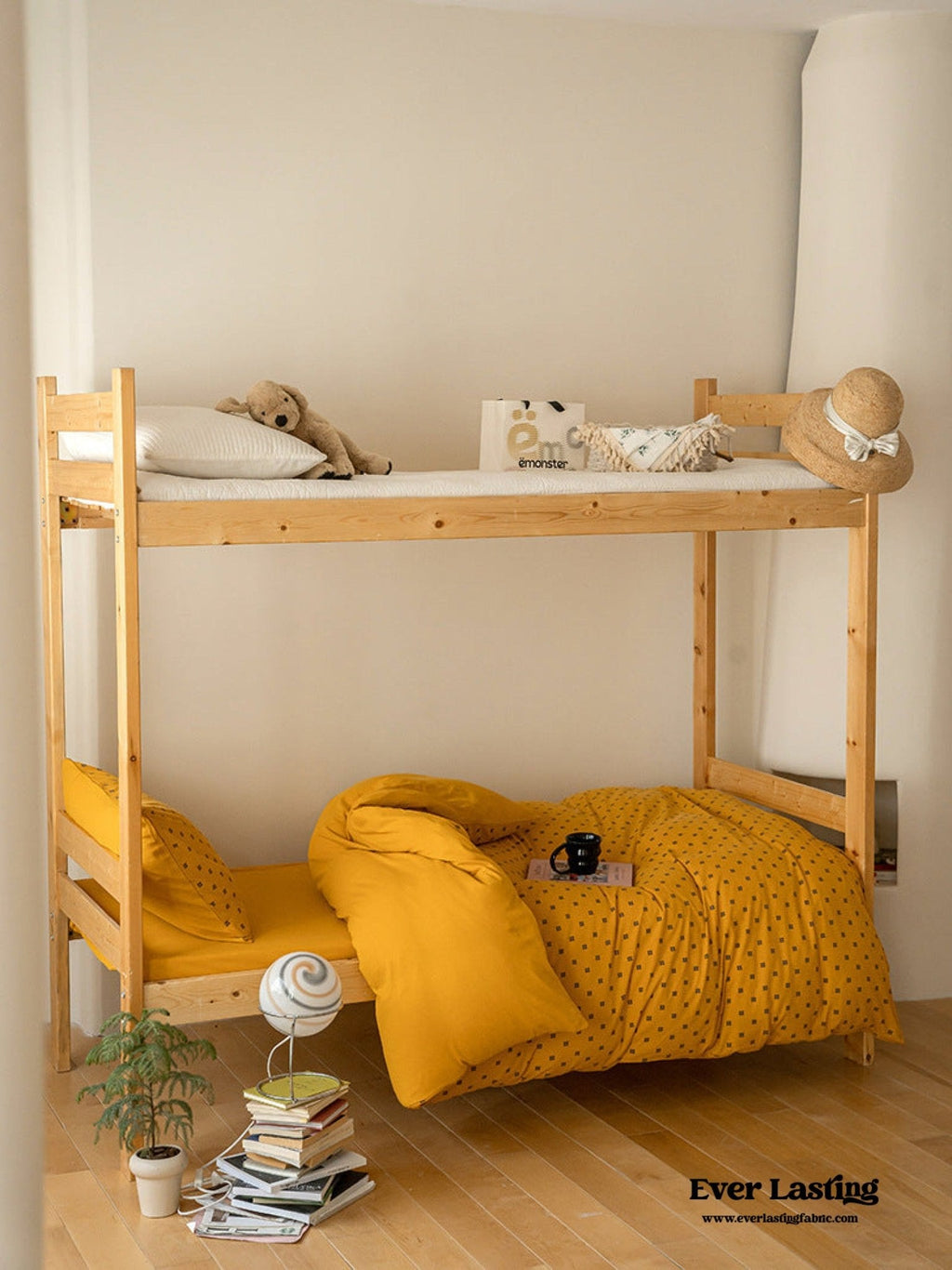 Jersey Knit Boho Twin Dorm Bedding Set / Beige Nude