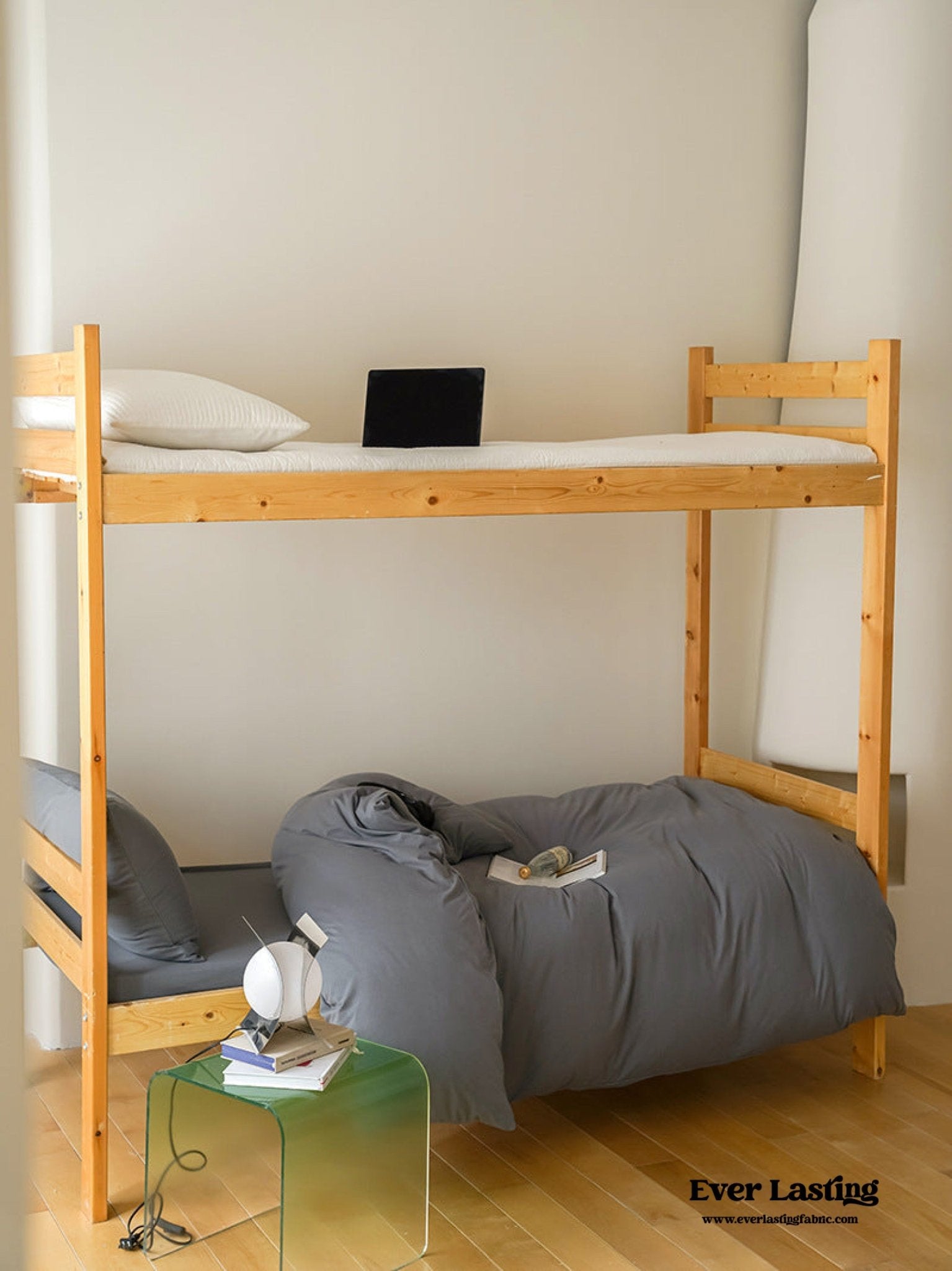 Jersey Knit Boho Twin Dorm Bedding Set / Beige Nude